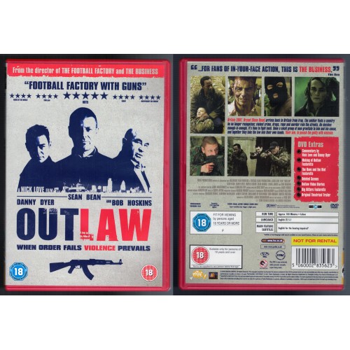 OUTLAW DVD with Danny Dyer, Sean Bean and Bob Hoskins Rating 18