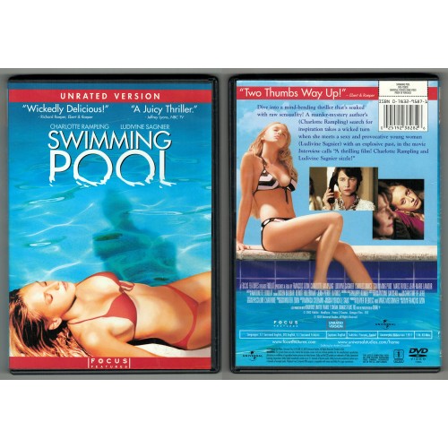 SWIMMING POOL REGION 1 DVD - UNRATED VERSION with Charlotte Rampling