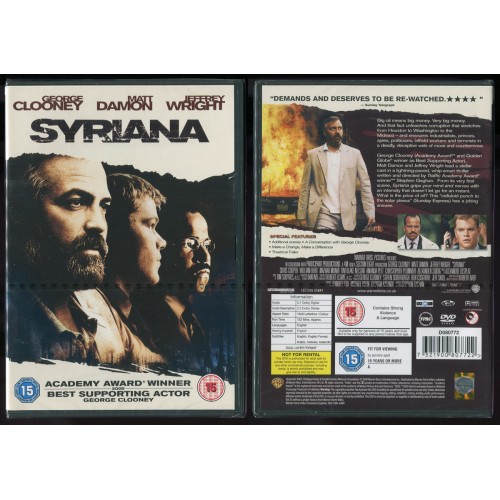 SYRIANA DVD starring George Clooney, Matt Damon - BRAND NEW SEALED Rating 15