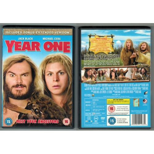 YEAR ONE DVD - Bonus Extended Version starring Jack Black and Michael Cera Rating 15
