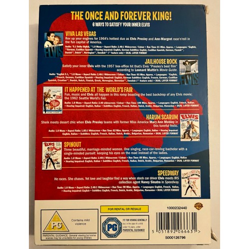 The Elvis Collection - 6 Films (DVD 2011) Rating PG