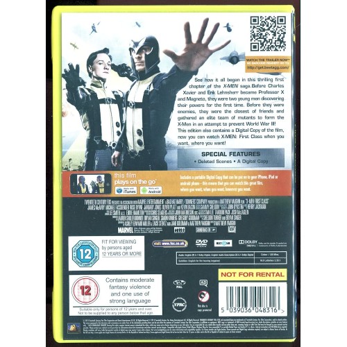 X-Men First Class (DVD 2011) Rating 12