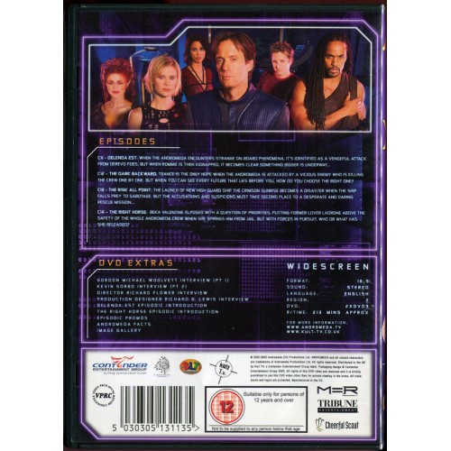 Andromeda - Season 3: Volume 3 (DVD 2004) Rating 12