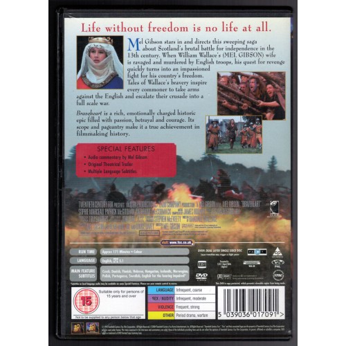 Braveheart (DVD 2004) Rating 15