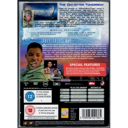 The Day After Tomorrow / Independence Day (DVD 2005) Rating 12