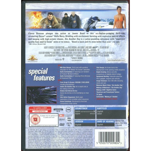 Die Another Day, James Bond (DVD 2003) Rating 12 - 2 Disc Special Edition