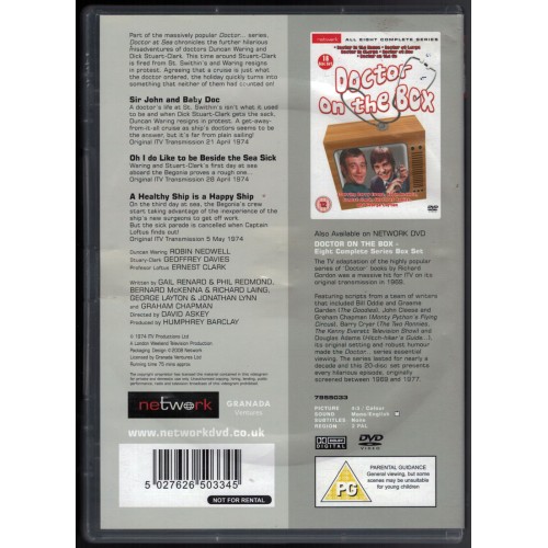 Doctor At Sea - 3 Complete Episodes (DVD 2009) Rating PG