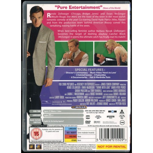 Down With Love (DVD 2006) Rating 15