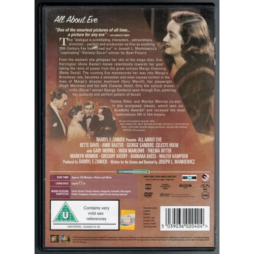 All About Eve (DVD 2005) Rating U
