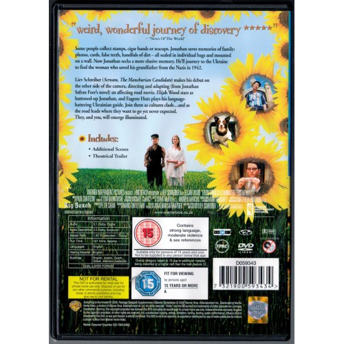 Everything is Illuminated (DVD 2006) Rating 15