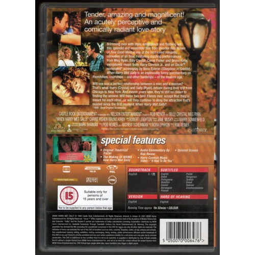 When Harry Met Sally (DVD 2001) Rating 15