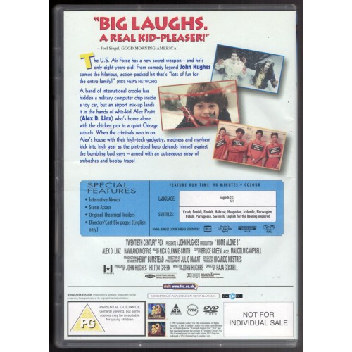 Home Alone 3 (DVD 2006) Rating PG