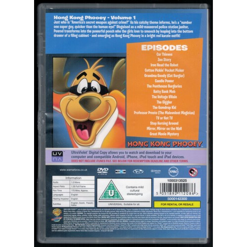 Hong Kong Phooey - Volume 1 (DVD 2014) Rating U