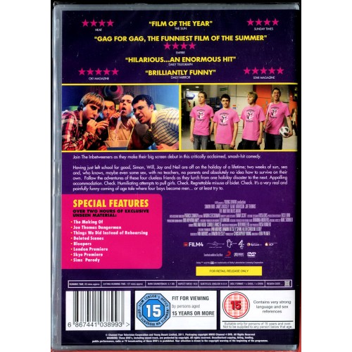 The Inbetweeners Movie (DVD 2011) [2 Disc Set] Rating 15 - BRAND NEW