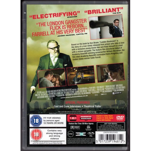 London Boulevard (DVD 2011) Rating 18