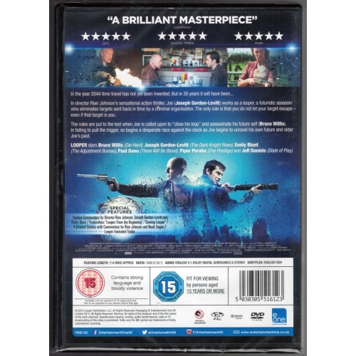 Looper (DVD 2013) Rating 15 - BRAND NEW Looper (DVD 2013) Rating 15 - BRAND NEW