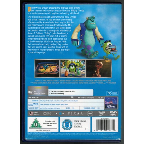 Monsters University (DVD 2013) Rating U