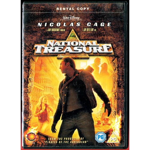 National Treasure (DVD 2005) [Ex-Rental Copy] Rating PG