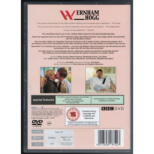 BBC The Office - The Christmas Specials (DVD 2004) Rating 15