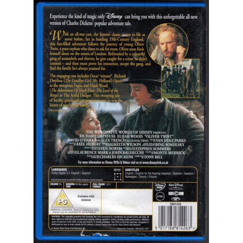 Oliver Twist (DVD 2005) Rating PG Oliver Twist (DVD 2005) Rating PG