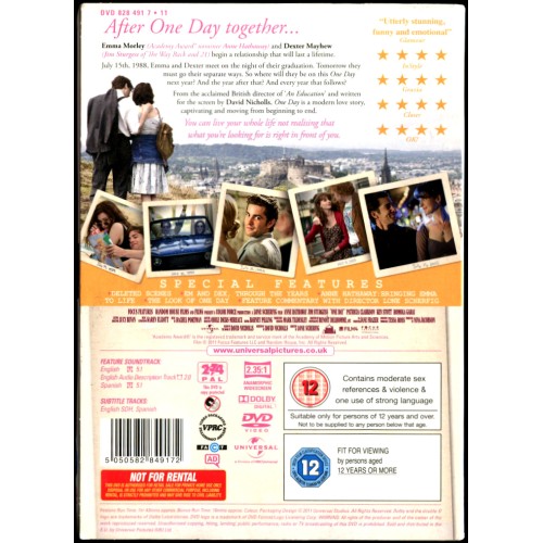 One Day (DVD 2012) Rating 12