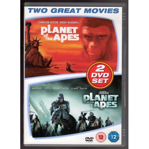 Planet Of The Apes 1968 / Planet Of The Apes 2001 (2 DVD 2007) Rating 12