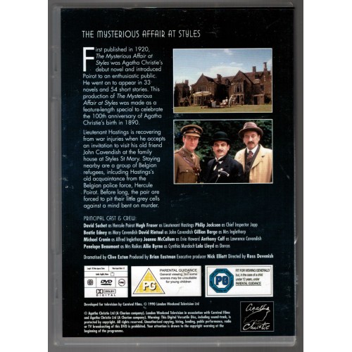 The Poirot Collection (DVD) The Mysterious Affair at Styles - Rating PG
