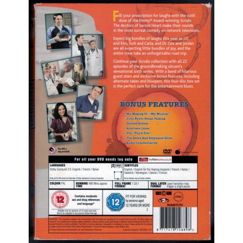 Scrubs - The Complete Sixth Series (4 DVD 2008) Rating 12