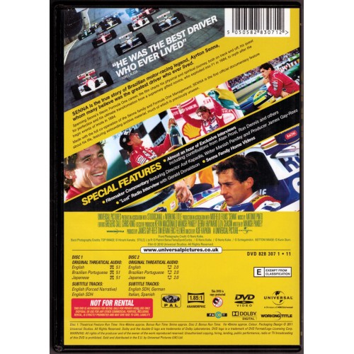 Senna (DVD 2011, 2-Disc Set) Rating E Senna (DVD 2011, 2-Disc Set) Rating E