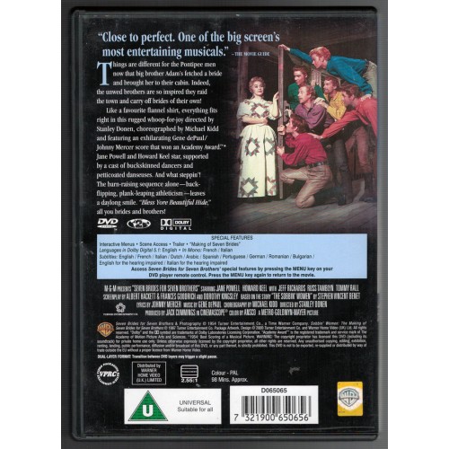 Seven Brides For Seven Brothers (DVD 2001) Rating U Seven Brides For Seven Brothers (DVD 2001) Rating U