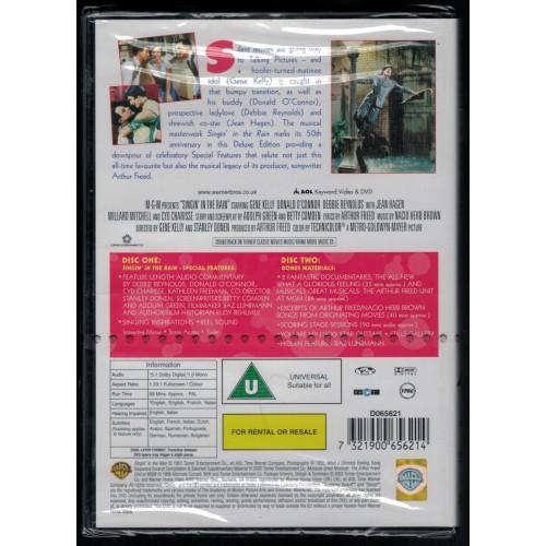 Singin' in the Rain (2 DVD 2002) Rating U - BRAND NEW