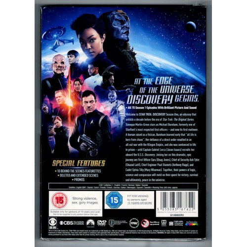 Star Trek Discovery: Season One (5 DVDs 2019) Rating 15 - BRAND NEW
