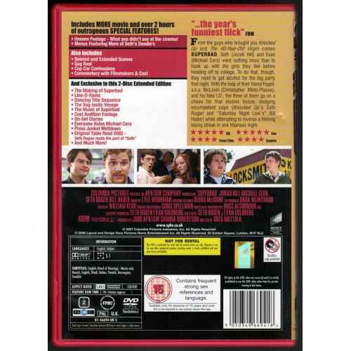 Superbad (2 DVD 2008) Rating 15 Superbad (2 DVD 2008) Rating 15