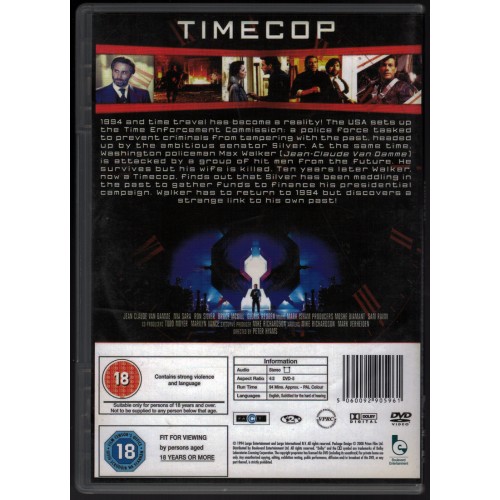 Timecop (DVD 2008) Rating 18