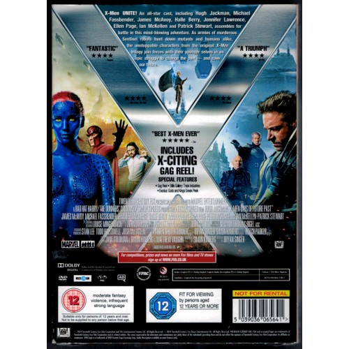 X-Men: Days of Future Past (DVD 2014) Rating 12 - BRAND NEW
