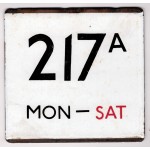 London Transport enamel bus stop 'e' plate for Rou...