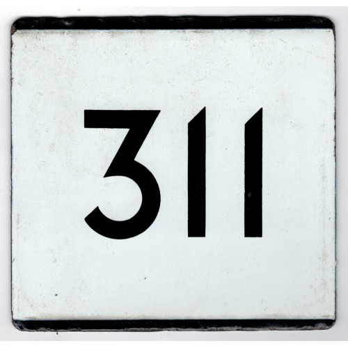 London Transport Country Area enamel bus stop 'e' plate for Route 311