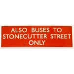 London Transport enamel bus stop 'Q' plate ALSO BU...