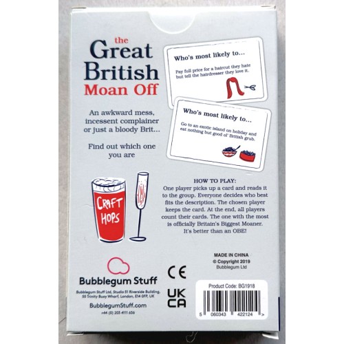 The Great British Moan Off (Card Game) - BRAND NEW The Great British Moan Off (Card Game) - BRAND NEW