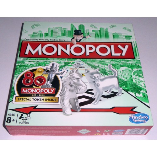 Classic Monopoly with Special 80th Anniversary Mr Monopoly Token  - BRAND NEW