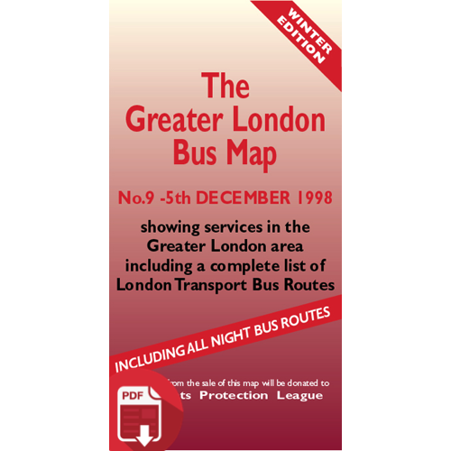 The Greater London Bus Map 9 - Digital Download Version