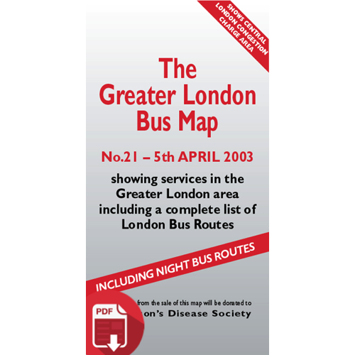 The Greater London Bus Map 21 - Digital Download Version