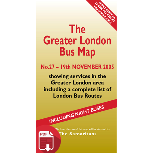 The Greater London Bus Map 27 - Digital Download Version