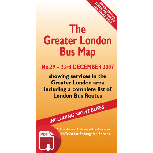 The Greater London Bus Map 29 - Digital Download Version
