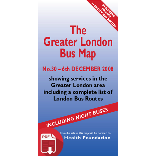The Greater London Bus Map 30 - Digital Download Version