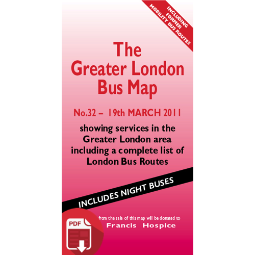 The Greater London Bus Map 32 - Digital Download Version