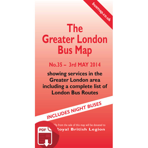 The Greater London Bus Map 35 - Digital Download Version