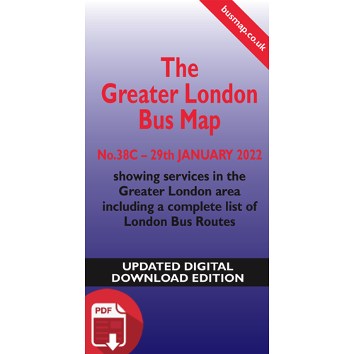 The Greater London Bus Map 38C - UPDATED Digital Download Version