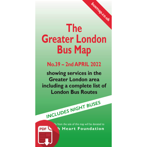 The Greater London Bus Map 39 - Digital Download Version