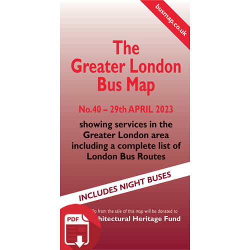 The Greater London Bus Map 40 - Digital Download Version